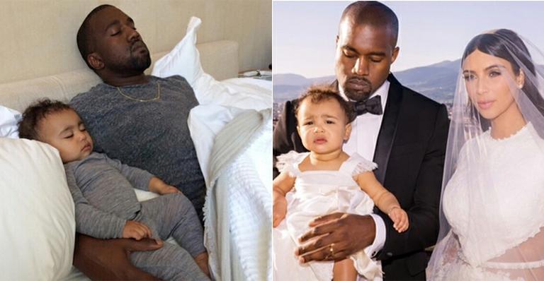Kim Kardashian mostra foto da filha dormindo com Kanye West