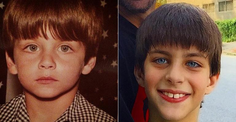 Henri Castelli publica foto da infância e semelhança com filho impressiona fãs