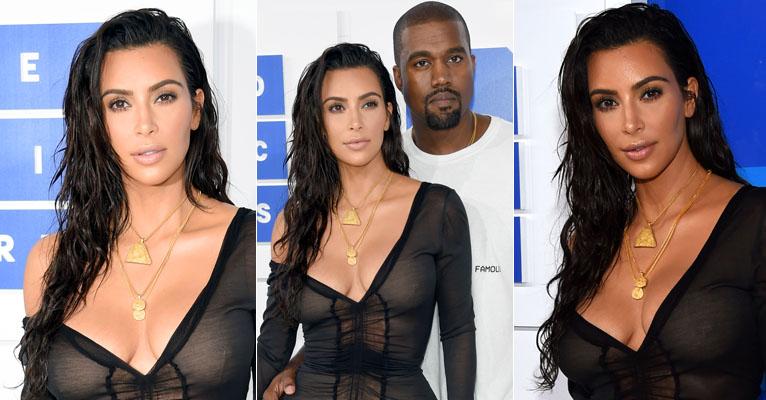 Kim Kardashian arrasa ao investir em visual leve, com cabelos molhados e pouco make