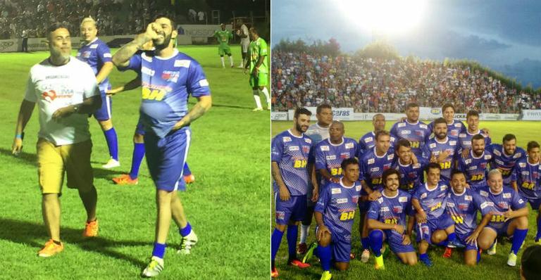 Gusttavo Lima promove futebol solidário em Minas Gerais 