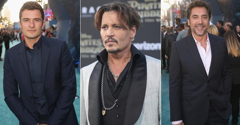 Orlando Bloom, Javier Bardem e  Johnny Depp lançam novo Piratas do Caribe em L.A