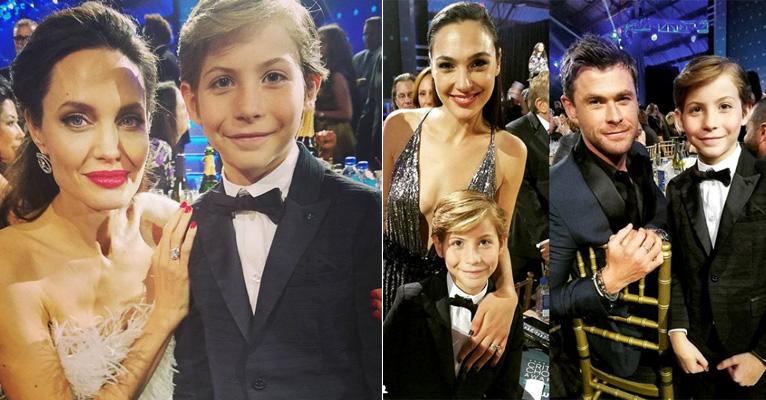  Jacob Tremblay tieta Angelina Jolie e Gal Gadot no Critics' Choice