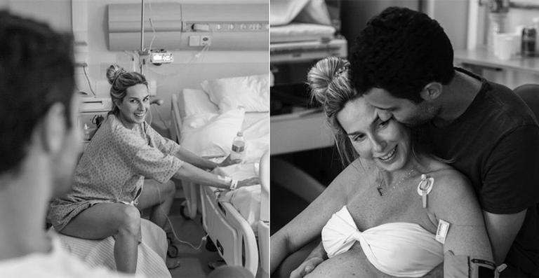 Mariana Weickert mostra fotos do dia do nascimento da filha, Theresa