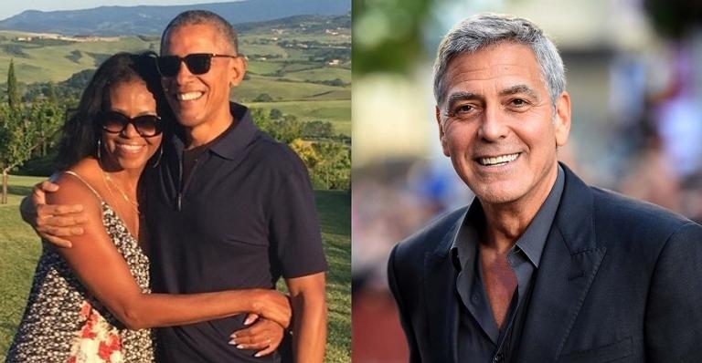Barack Obama curte férias com a família na casa de George Clooney 