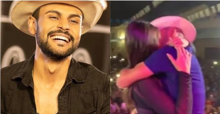 Após dar beijão em Thullio Milionário no palco, mulher casada ameaça processá-lo: ''Virei chacota''