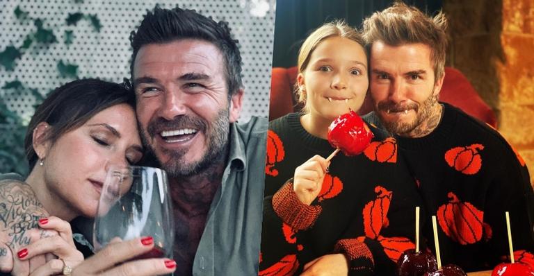 David Beckham faz homenagem à esposa, Victoria e sua filha, Harper: ''Sortudo''