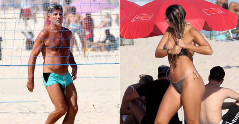 Renato Gaúcho e a filha são flagrados sem máscara curtindo dia de praia no Rio