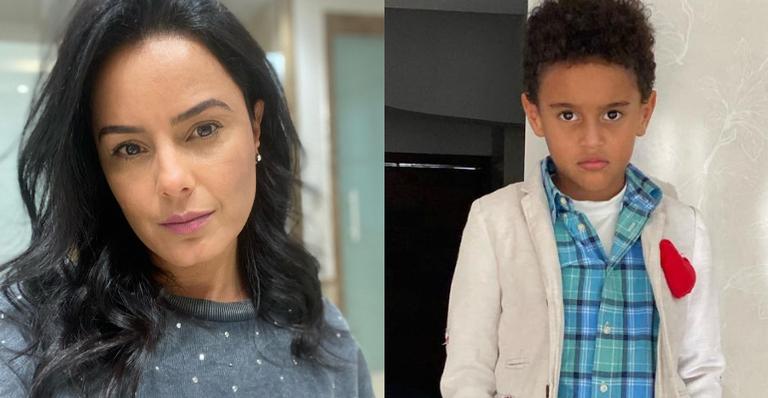 Luciele Di Camargo exibe o filho com look junino e brinca: ''Uma luta pra conseguir 1 foto boa''