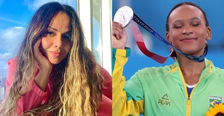 Viviane Araujo homenageia Rebeca Andrade por prata nos Jogos Olímpicos: ''Inspira a todas nós''