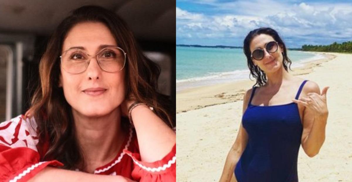 De maiô, Paola Carosella esbanja beleza ao celebrar chegada aos 49 anos: ''Muito amor junto''