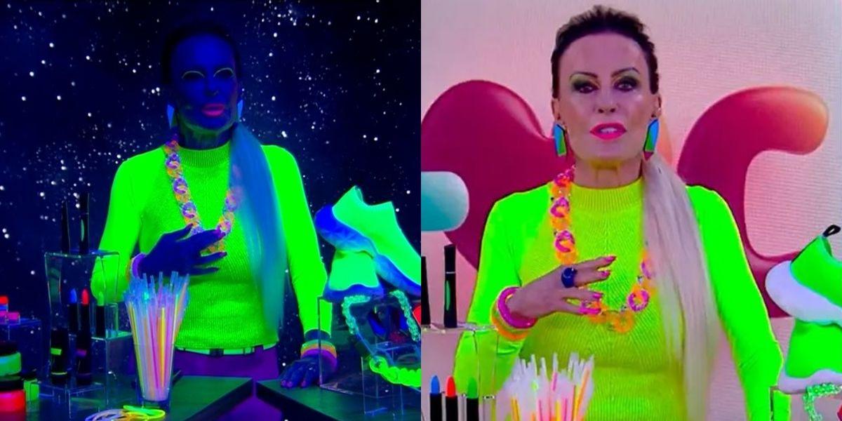 Ana Maria Braga aparece toda trabalhada no neon: “Não se limite”