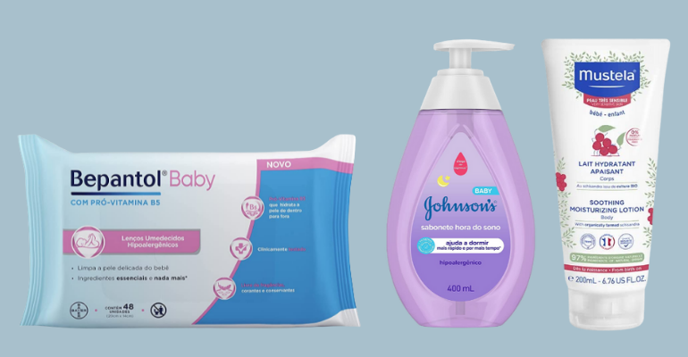 Higiene e banho: 6 produtos para a rotina do bebê 