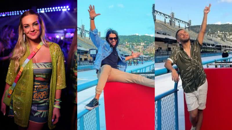 Bárbara Heck, Luciano Estevan e Vinicius marcaram presença no Carnaval do Rio - Fotos: Lucas Jones e Instagram