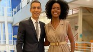 Cesar Tralli reencontra Maju Coutinho nos bastidores da TV Globo - Reprodução/Instagram