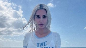 Kim Kardashian apareceu em suas redes sociais praticando esportes radicais - Reprodução: Instagram