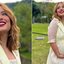 Larissa Manoela com a barriga postiça de grávida nos bastidores de 'Além da Ilusão'
