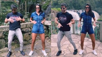 Mariano e Jakelyne Oliveira esbanjam gingado ao fazerem coreografia para nova música do sertanejo - Reprodução/Instagram