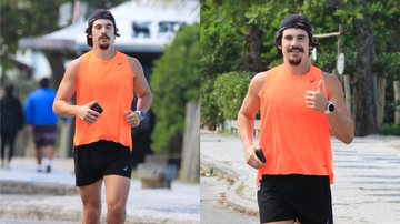 Nicolas Prattes se exercita em praia do Rio - Fabrício Pioyani/AgNews