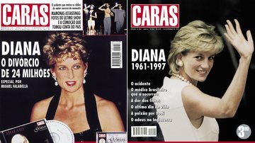 Princesa Diana nas capas da Revista CARAS - Foto: Arquivo CARAS