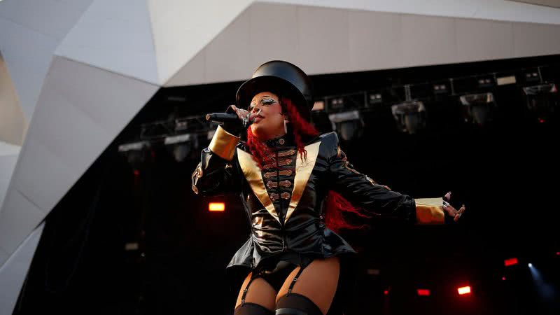 A cantora Gloria Groove em apresentação no palco Sunset do Rock in Rio 2022 - Foto: Getty Images