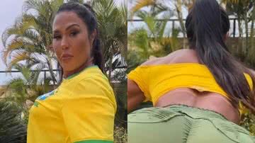 Gracyanne Barbosa choca ao rebolar bumbum GG em clima da Copa - Reprodução/Instagram