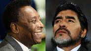 Os ex-jogadores Pelé e Maradona eram considerados os dois maiores jogadores da história do futebol - Foto: Getty Images