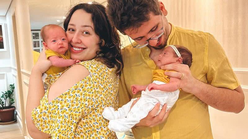 Camila Monteiro celebra evolução dos filhos gêmeos, que nasceram de 7 meses: ''Milagres'' - Reprodução/Instagram
