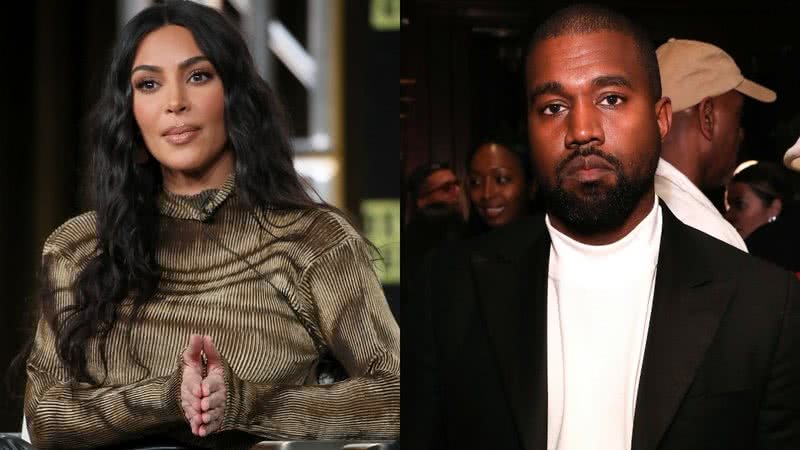 Kanye West não concordou com as falas de Kim Kardashian sobre o relacionamento deles - Fotos: Getty Images