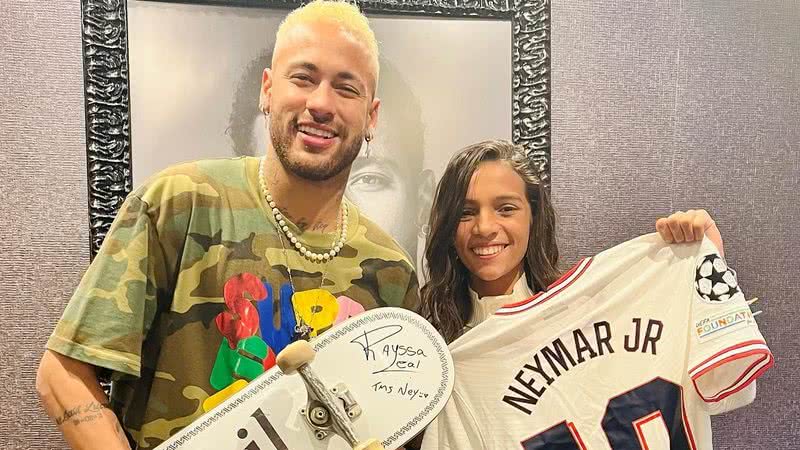 Rayssa Leal mostra encontro com Neymar Jr. em Paris: ''Que dia'' - Reprodução/Instagram