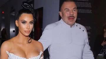 Junto com um texto emocionante, Kim Kardashian também postou fotos ao lado do estilista e looks de Thierry que ela vestiu - Reprodução: Instagram