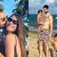 Médica Romana Novais e DJ Alok curtem praia com os filhos