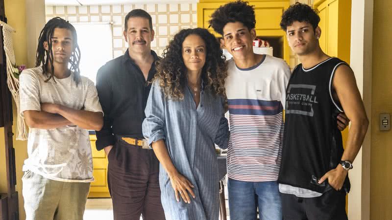 Zuleica e sua família na novela Pantanal - Foto: Globo / João Miguel Junior