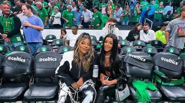 Ludmilla e Brunna Gonçalves assistem à final da NBA em local privilegiado em Boston - Foto/Instagram