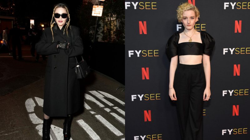 Madonna escolheu Julia Garner para interpreta-la em sua cinebiografia, de acordo com um revista americana - Fotos: Getty Images