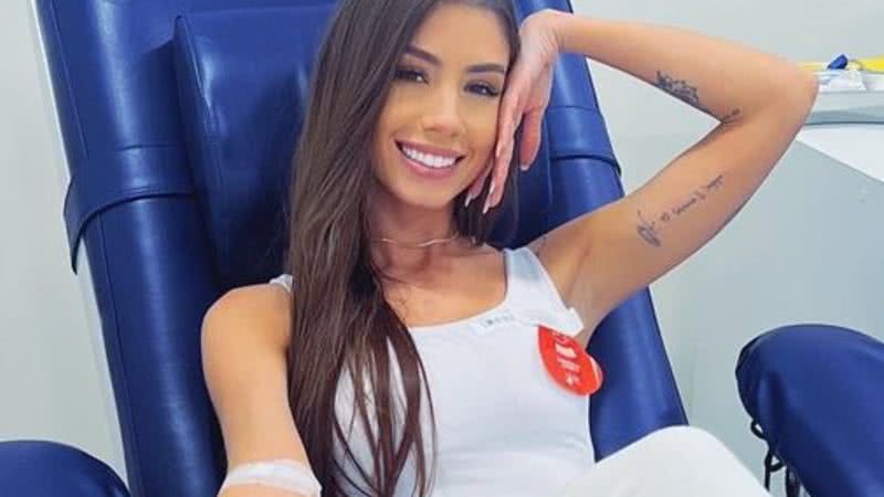 Maria Lina mostra a primeira vez que doou sangue - Reprodução/ Instagram