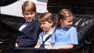 Príncipe George, príncipe Louis e princesa Charlotte na comemora do Jubileu de Platina da Rainha Elizabeth II - Foto: Getty Images