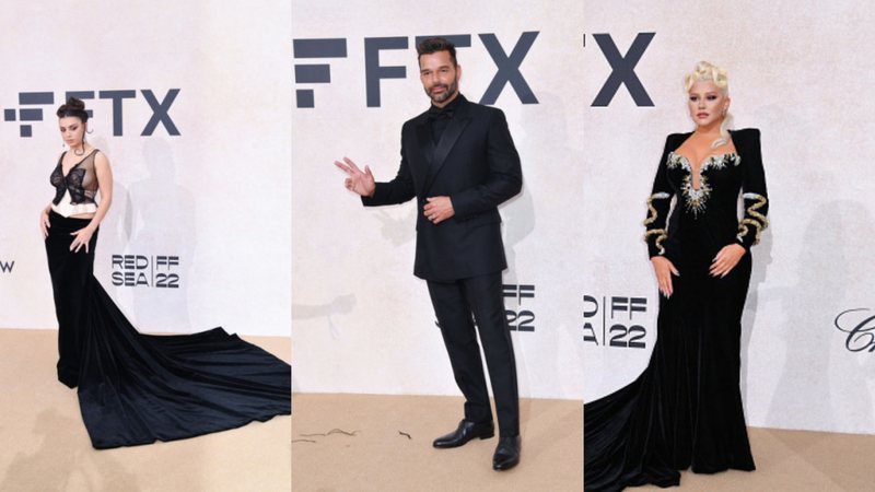 Charlie XCX, Ricky Martin e Cristina Aguilera vestiram preto no baile de gala amfAR em Cannes - Fotos: Getty Images