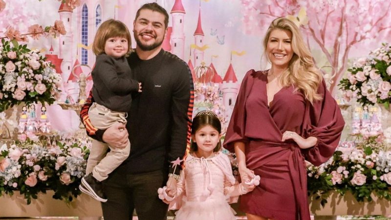 Cristiano e a esposa Paula Vaccari fazem festão para celebrar o aniversário de 5 anos da filha, Pietra - Allysson Moreno