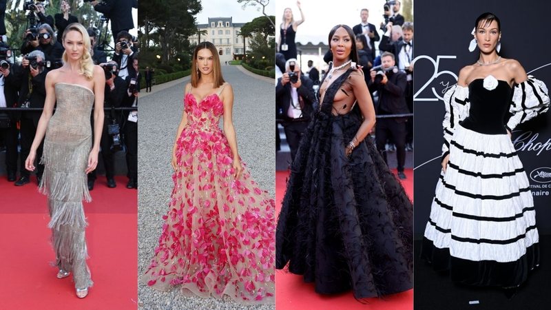 Candice Swanepoel, Alessandra Ambrosio, Naomi Campbell e Bella Hadid marcam presença em Cannes - Foto: Getty Images