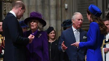 Príncipe William, Kate Middleton, Camilla Parker e Príncipe Charles se reuníram em um serviço no Dia do Commonwealth - Foto: Getty Images
