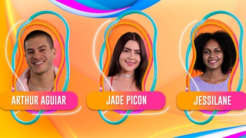 Arthur Aguiar, Jade Picon e Jessilane Alves formam o sétimo paredão do reality - Globo