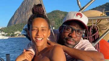 Atriz Taís Araujo mostra passeio de barco com o marido, Lázaro Ramos - Reprodução/Instagram