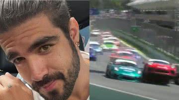 Caio Castro sofre acidente em corrida - Reprodução/Instagram/Band