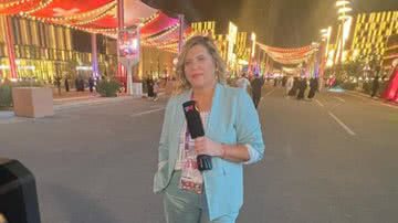 Repórter Dominique Metzger estava ao vivo no Catar quando foi assaltada e se surpreende com reação da polícia - Foto: Reprodução / Twitter