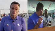 Repórter Eric Faria se manifesta após empurrão em homem durante ao vivo - Reprodução/Globo