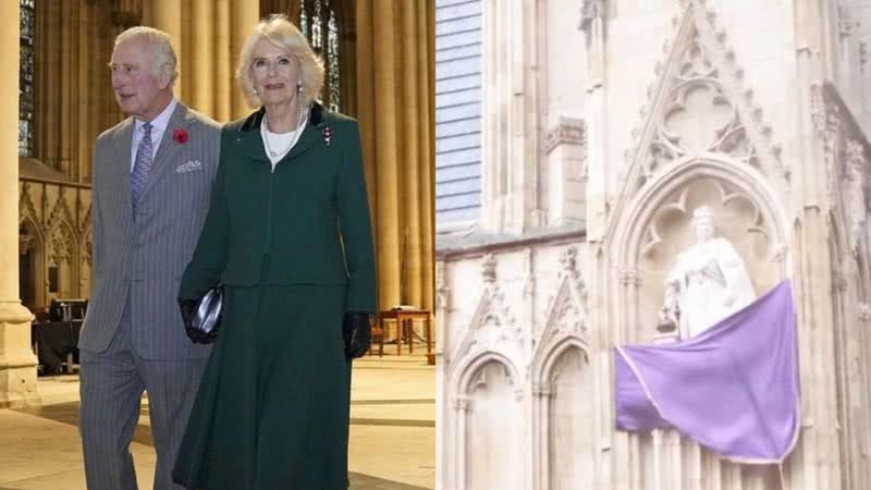 Rei Charles III e a Rainha Consorte Camilla Parker compareceram à inauguração de estátua da Rainha Elizabbeth II - Reprodução: Instagram