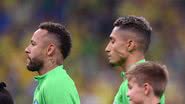 Raphinha, atacante da Seleção Brasileira, se irrita após críticas à Neymar Jr. depois de lesão durante jogo contra a Sérvia - Foto: Getty Images