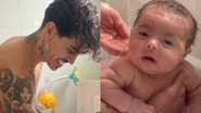Biel explode o fofurômetro ao dar banho na filha - Reprodução/Instagram