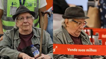 Marco Nanini de cadeira de rodas em aeroporto do Rio de Janeiro - Victor Chapetta/Ag News