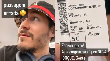 Eliezer se confunde e compra passagem de avião com destino errado - Foto: Reprodução/ Instagram